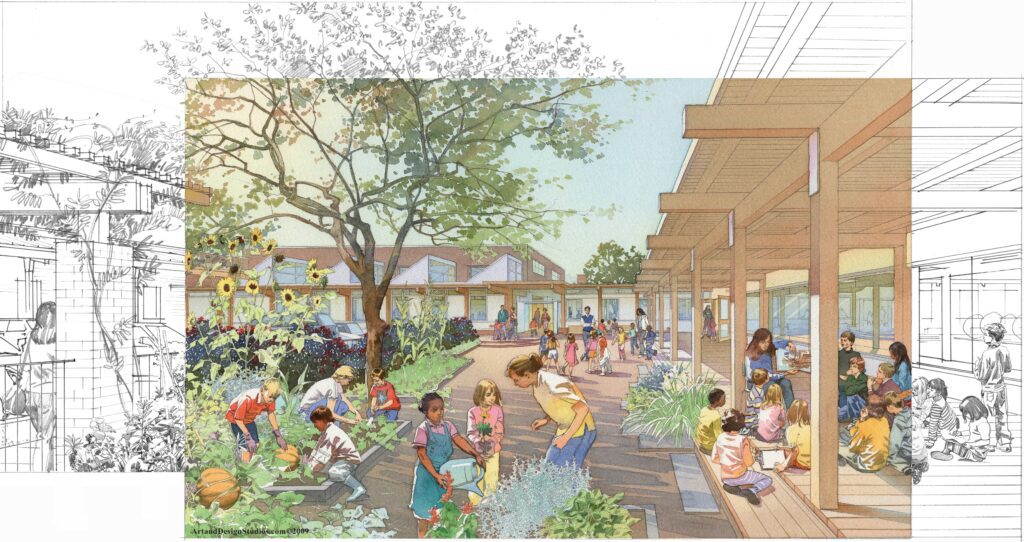 Conceptual Rendering of the Outdoor Learning Environment